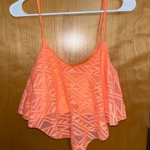 Bright orange flow crop top (Charlotte Russe Size; M)